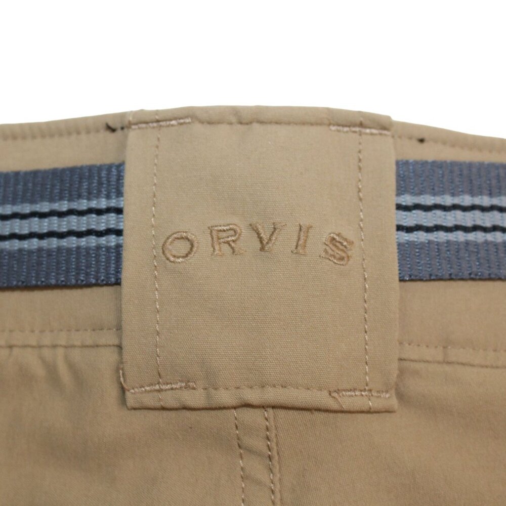 Orvis Cargo Mens Sz 37 Lightweight Stretch Comfort Hiking Fishing Khaki Shorts - Picture 6 of 14